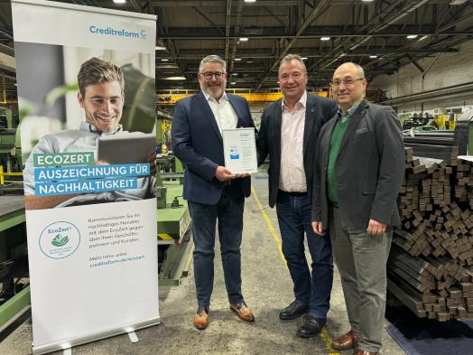 Carsten Bleck (CEO, Andernach & Bleck), Hartmut Irmer and Stefan Theis (Creditreform)